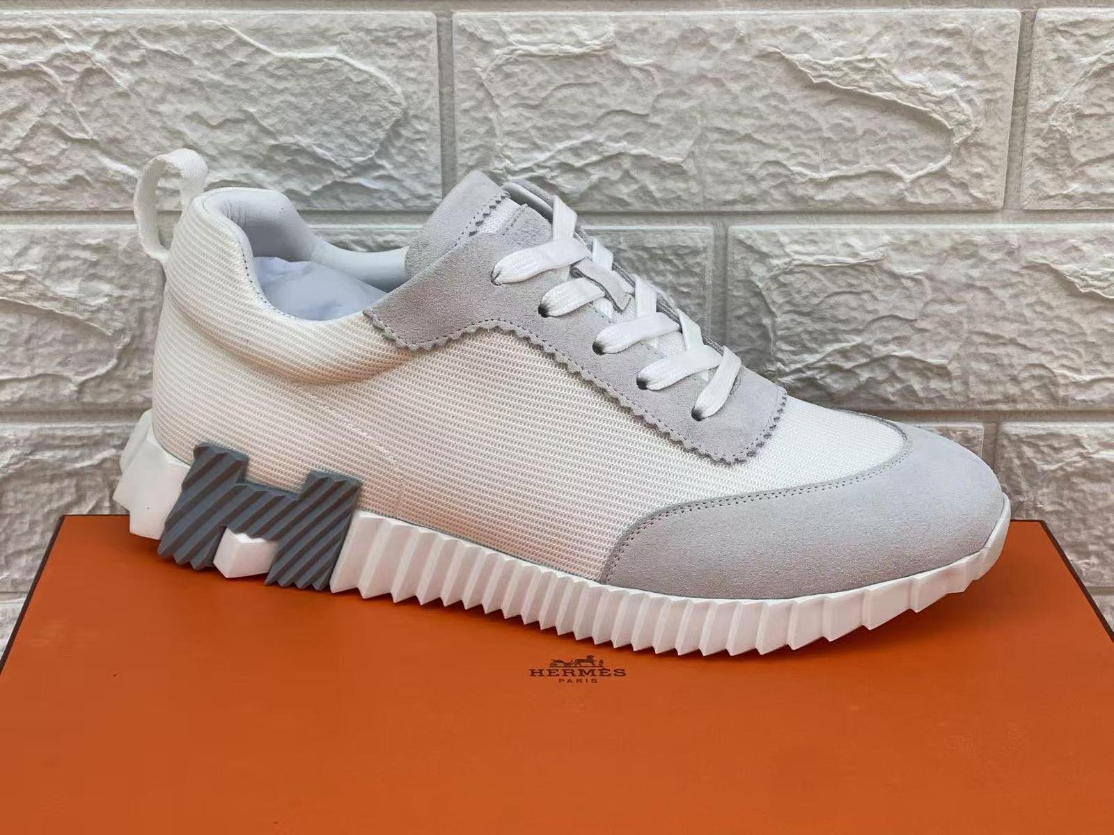 Hermes Bouncing Sneaker White