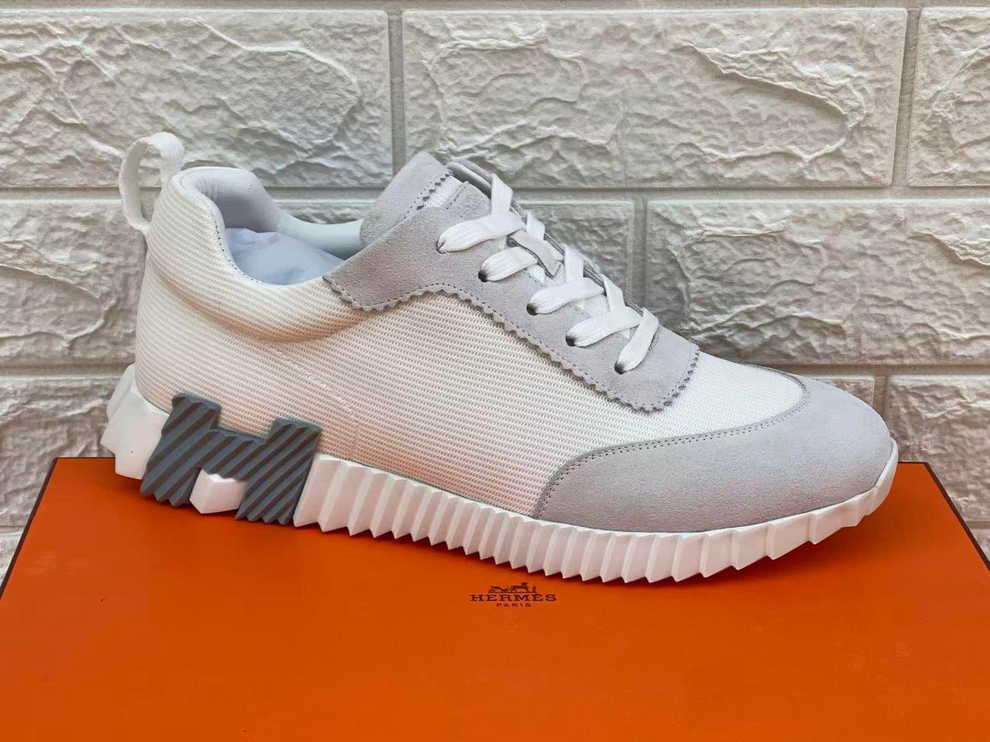 Hermes Bouncing Sneaker White
